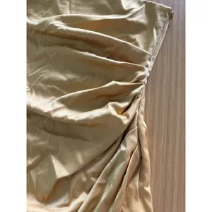 Elliatt Cassini One Shoulder Dress Size Medium Yellow Turmeric Draped Midi Satin thumbnail 5