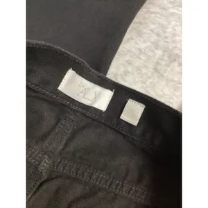 Le'ALX Western Belt Jeans Jet Black High Rise Straight Leg Raw Hem‎ Size 27 NEW thumbnail 7