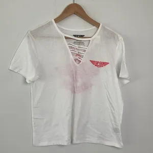 Top Gun Maverick | Cropped White Fly Girl Top sz Large (11-13) thumbnail 1