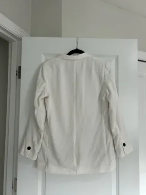 New H&M Linen Blend Blazer Jacket Size $57.99 thumbnail 4