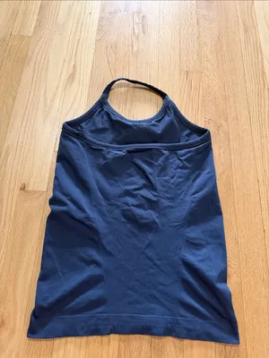 Oiselle Wazelle Navy Blue Halter Seamless Tank Top Sz S thumbnail 5
