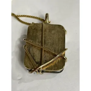 MONET Pendant Necklace Signed Black & Gold Leopard Pendant 30” thumbnail 4