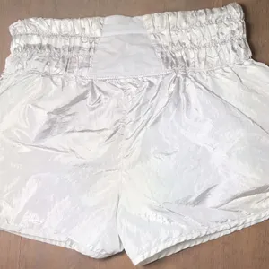 FP Movement by Free People Iridescent Light Silver Ruffle-Waist Athletic Shorts thumbnail 2