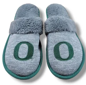 University Of Oregon Ducks Slippers Size XL (11-12) Womens Comfy Embroidery Gray thumbnail 1