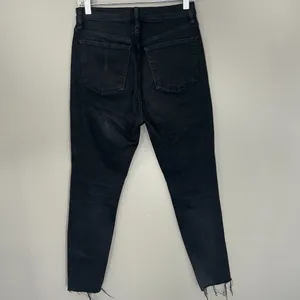 We The Free Skinny Jeans Womens 28 Black Good Distressed Raw Hem High Rise thumbnail 10