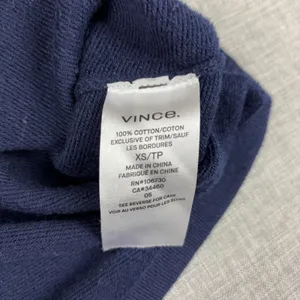 Vince Sweater Womens‎ XS Blue 100% Cotton Crew Neck Raglan Pullover Lightweight thumbnail 8