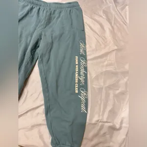 PINK wellness club teal sweat capris thumbnail 3