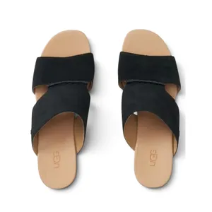 UGG Eirene Black Suede Espadrille Wedge Slide Sandals Size 7.5 NWOB thumbnail 4