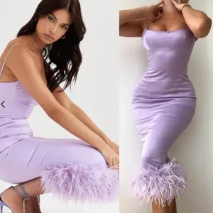 HOUSE OF CB 'Helena' Orchid purple‎ lavender Satin Midi Dress /Size XS NWOT thumbnail 3