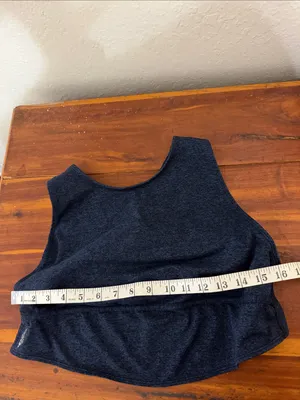 Free People FP Movement Heathered Blue Cross Back High Neck Cropped Tank thumbnail 4