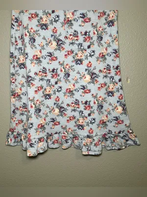 Reformation Nevada Blue Floral Print Ruffle Hem Mini Dress Women’s Size Small thumbnail 4