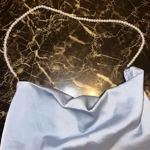 Blue satiny mini dress thumbnail 7