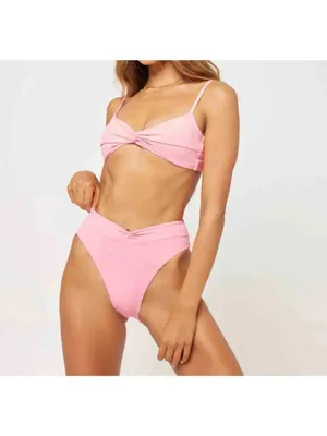 L*Space Nancy Lee Bikini Bottom in Crystal Pink XSmall New Womens Swimsuits thumbnail 10