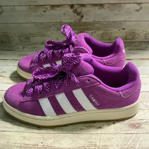 Adidas Campus OOs Purple Burst Sneaker Women's Size 9.5 Polka Dot Laces thumbnail 3