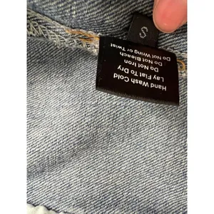 POL Denim Jean Jacket Womens S Blue Studded‎ Distressed Oversized thumbnail 12