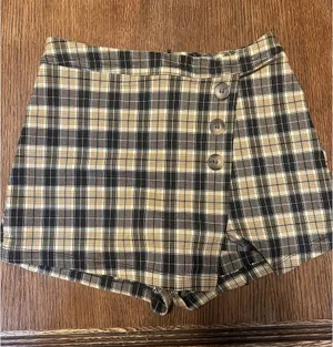 Altar’d State Brown Plaid Fall Skort | Size Small thumbnail 1