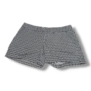Tommy Hilfiger Womens Navy White Geometric Monogram Cotton‎ Chino Shorts Size 14 thumbnail 2