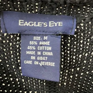 Vintage Eagle’s Eye Fair Isle Cable Knit Button Sweater Vest M thumbnail 8