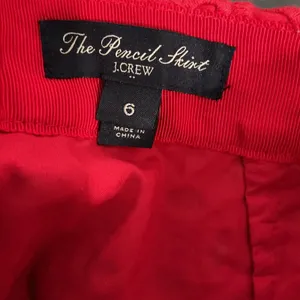 J Crew The Pencil Skirt Red‎ Eyelet Lace Knee Length Size 6 thumbnail 2