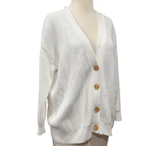 Quince Organic Cotton Oversized Boyfriend Cardigan Womens XS Ivory Cozy Comfort thumbnail 3