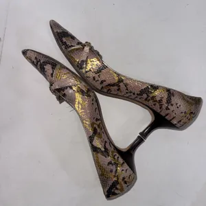 Michael‎ Kors Heels Snake Skin Leather 2" Kitten Heels MK Logo Chain Women's 8M thumbnail 9