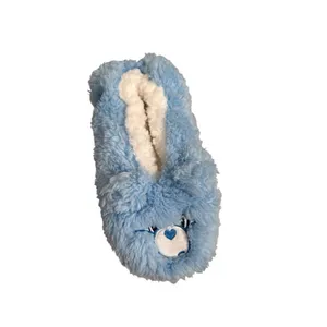 Care Bears Women's Grumpy Bear 3D Plush Head Slippers NWT Blue Size 8 thumbnail 2