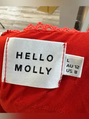 Red Hello Molly EXOTIC FLAIR SATIN MINI‎ DRESS RED Large Size 8 thumbnail 8