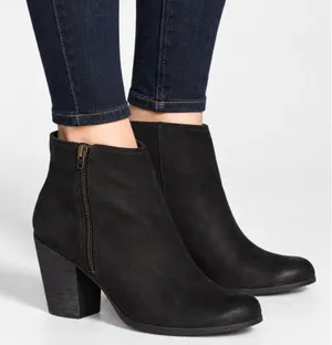 bp Nordstrom black leather ankle booties thumbnail 1