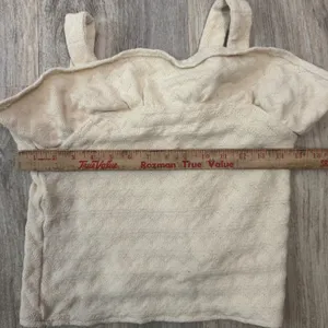 Madewell Cream Textured Tiered Ruffle Tank Top Women Size M‎ thumbnail 5