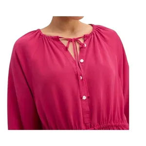 Everlane Tencel Gathered Maxi Dress L Pink Button Modest Oversized Quiet Luxury‎ thumbnail 3