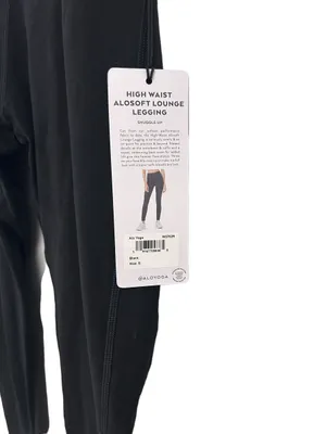 Alo HIGH-WAIST ALOSOFT LOUNGE LEGGING BLACK Size S NWT thumbnail 6