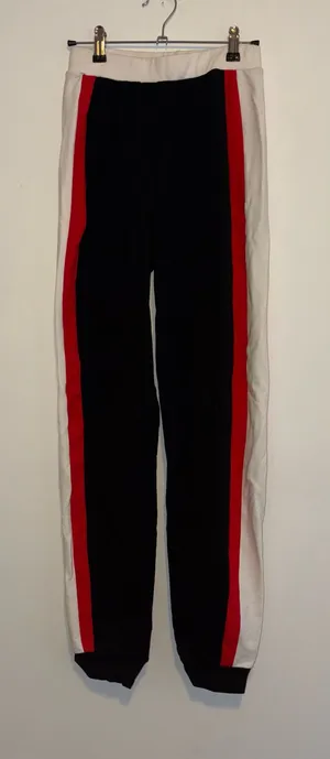 Tiger Mist White Red & Black Striped Joggers thumbnail 1