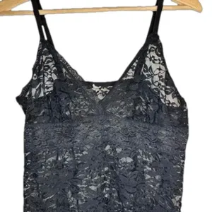 Black Lace Camisole Medium Large Vintage Retro Glam Boudoir pinup romantic thumbnail 2