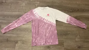 Simply Southern Long Sleeve Tie Dye Cotton Shirt Size S Dog Coffee thumbnail 1