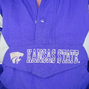Vintage 90s Starter Kansas State Wildcats Cropped Puffer Coat thumbnail 4