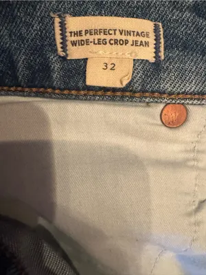 Madewell The Perfect Vintage Wide‑Leg Crop Jeans Size 32 thumbnail 5