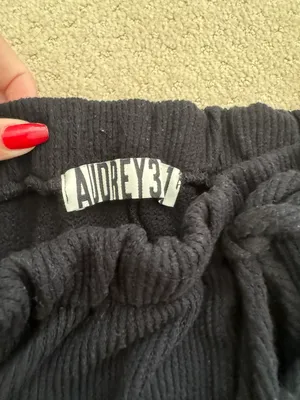 Audrey Black Knit Sweatpants thumbnail 2