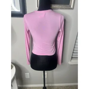 SKIMS New Vintage Long Cropped Sleeve T-Shirt | Pink | Size S thumbnail 7