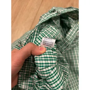 VINTAGE Eagles Eye Collectibles Green Gingham Button Front Midi Skirt Cotton L thumbnail 7
