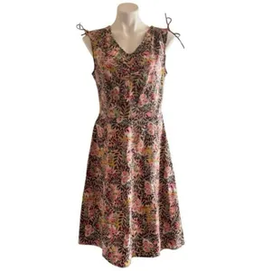 APRIL CORNELL Sleeveless V-Neck Floral Dress Size M thumbnail 2