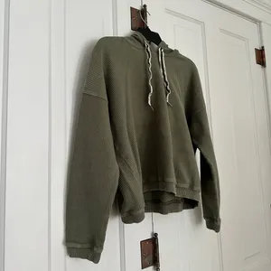 Aerie New Love Cropped Fit Corded Hoodie • Size L thumbnail 4