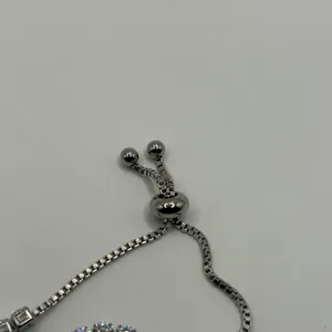 Diamond Co. 4mm Round Cut Moissanite Unisex Tennis Bracelet Silver Non Tarnish Adjustable thumbnail 3