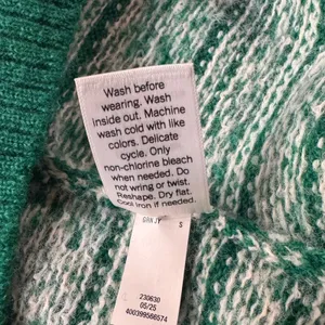 Croft & Barrow Small Sweater Fair Isle Crew Neck Long Sleeve Pullover Green New thumbnail 9
