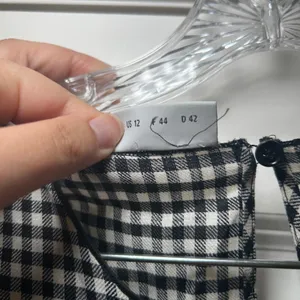 Akris Punto Womens Black White Gingham Peplum Sleeveless Top 12 Saks Exclusive thumbnail 4