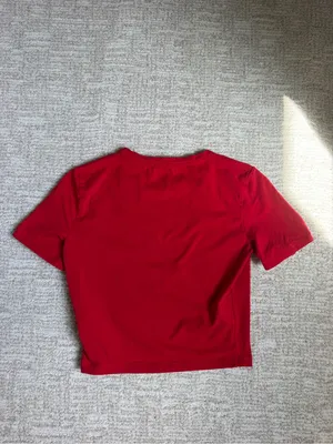 Zara Red Crop Top thumbnail 3