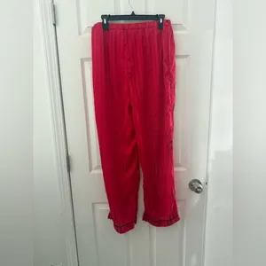 House of Harlow 1960s Sleepwear Satin Pants Size Large. thumbnail 3