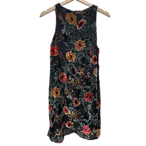 Miss Me Floral Velvet Burnout Mini Dress‎ Sz S Y2K Whimsigoth Fairy Grunge thumbnail 2
