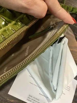 Brahmin Danica Olive Green Melbourne Ombre Croc-Embossed Leather Crossbody Bag thumbnail 8