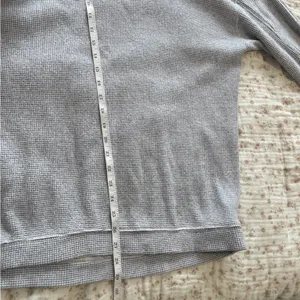 aerie Navy blue and white Waffle Crewneck Sweater thumbnail 6