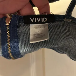 Vivid Denim Blue Women's Crop Top - size XL thumbnail 2